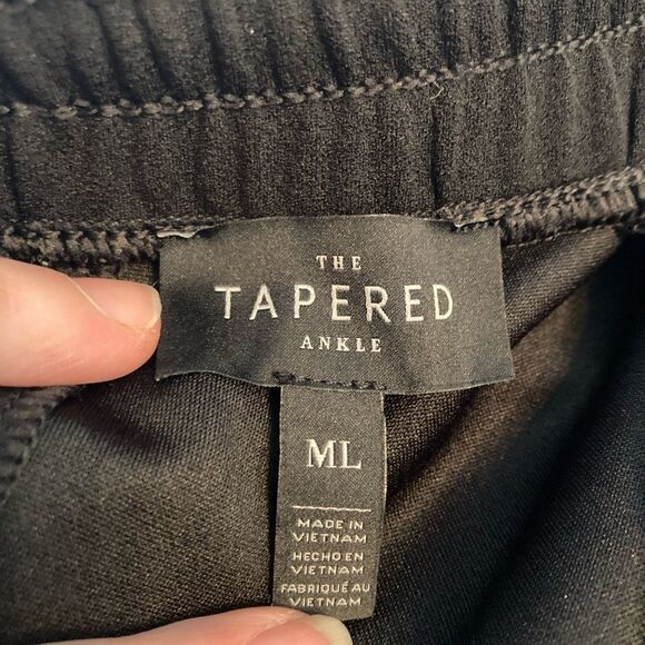 WHBM tapered ankle cuffed full leg crepe w/drawstring waist & pockets - Picture 11 of 13